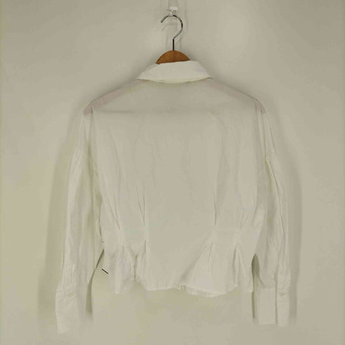 ザラ ZARA リボン付き ギャザー シャツブラウス レディース import:S