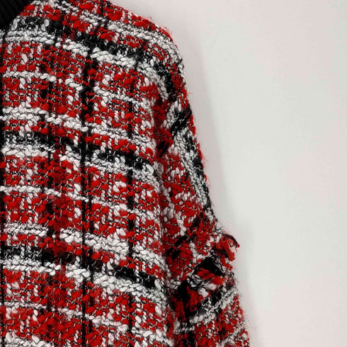 ザラ ZARA ハイネック ツイードニット レディース import:L