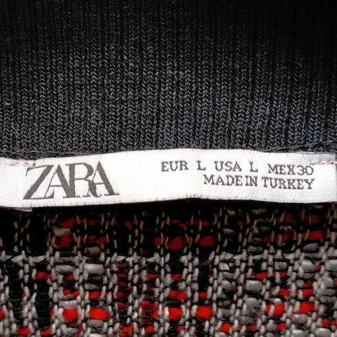 ザラ ZARA ハイネック ツイードニット レディース import:L
