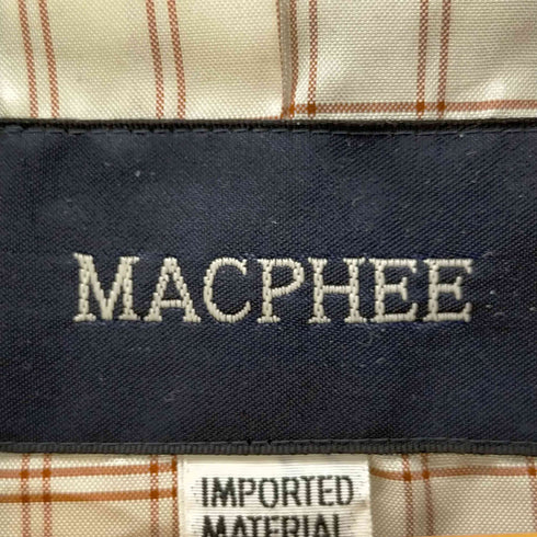 マカフィー MACPHEE 裏地チェック柄 フェイクレザージャケット レディース