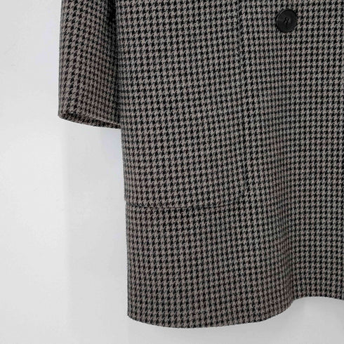 ザラ ZARA 千鳥柄 ハーフコート レディース import:M