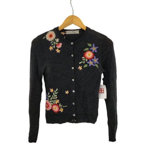 ケイタマルヤマ KEITA MARUYAMA レーヨン混 花刺繍 ウールカーディガン レディース JPN:1