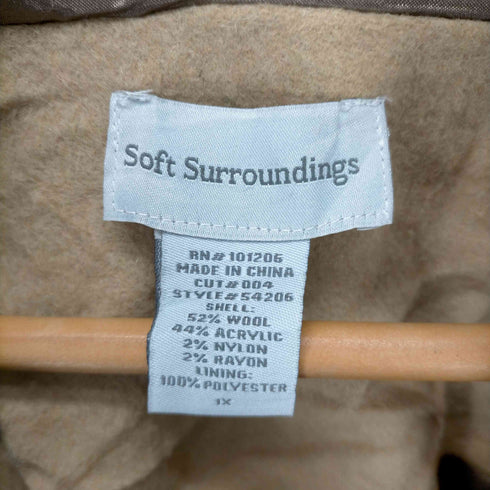 ソフトスロウンディングス Soft Surroundings ハイネックジップナポレオンコート レディース 1X