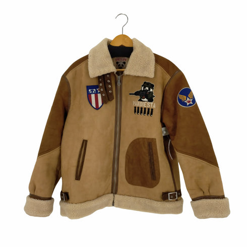 パンディエスタジャパン PANDIESTA JAPAN ワッペン刺繍ムートンジャケット メンズ import:XL
