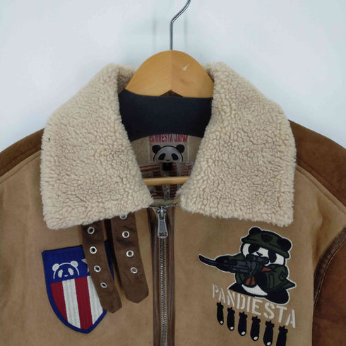 パンディエスタジャパン PANDIESTA JAPAN ワッペン刺繍ムートンジャケット メンズ import:XL