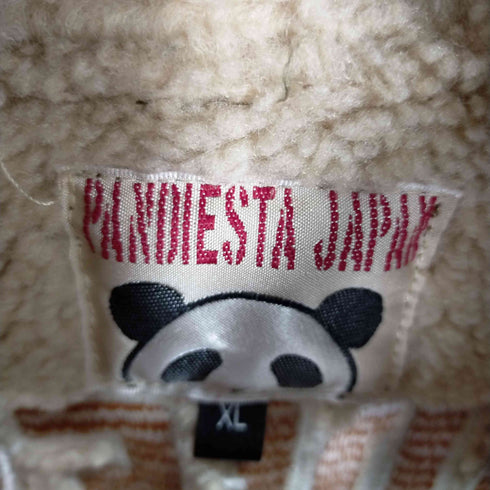 パンディエスタジャパン PANDIESTA JAPAN ワッペン刺繍ムートンジャケット メンズ import:XL