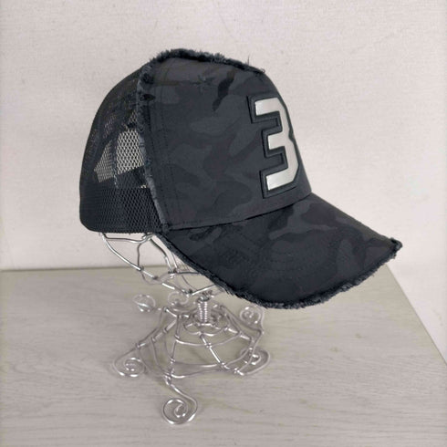 ヨシノリコタケデザイン YOSHINORI KOTAKE DESIGN YK3DPL-3STAR BLAK CAMO ジャガードカモフラ メッシュキャップ メンズ