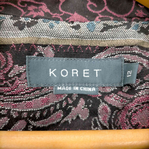 コレット KORET 総柄2Bテーラードジャケット レディース US:12