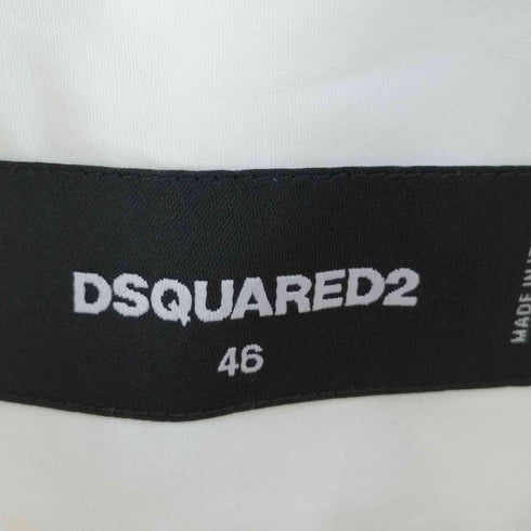 ディースクエアード DSQUARED2 ロゴプレートドレスシャツ メンズ EUR:46