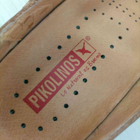 ピコリノス PIKOLINOS ステッチ ストラップ レザー フラットシューズ レディース 35