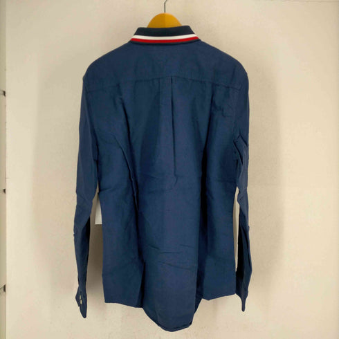 トミーヒルフィガー TOMMY HILFIGER 00S 襟リブ切替 ナンバリングロゴ L/Sシャツ メンズ import:L