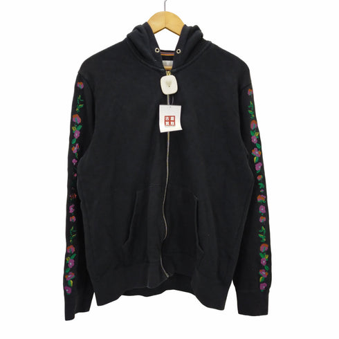 ポールスミス Paul Smith 18AW フラワー刺繍 ジップアップパーカー メンズ XLARGE