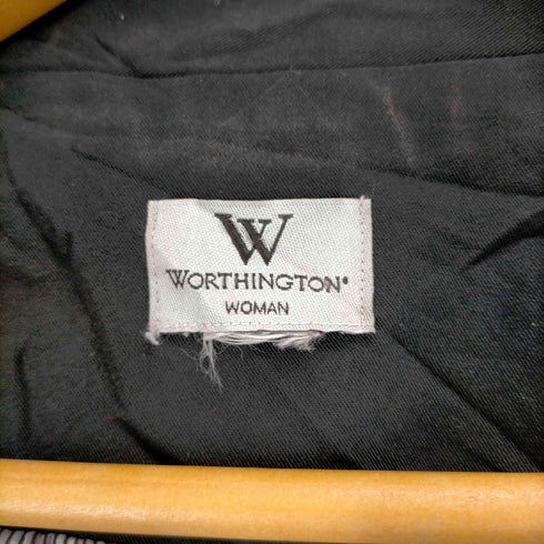 ワシントン worthington 裏地ボーダーテーラードジャケット レディース