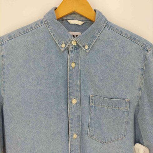 ザラ ZARA Basic Denim Shirt ボタンダウン ベーシックデニムシャツ メンズ import:S