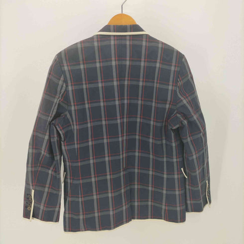 メゾンキツネ MAISON KITSUNE メゾンキツネ チェック柄ブレザー パイピングジャケット メンズ JPN:48