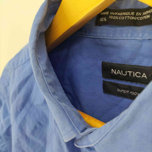 ノーティカ NAUTICA SUPER 100's コットン ブロード L/S ボタンダウン ポケット シャツ メンズ 16 1/2 32/33