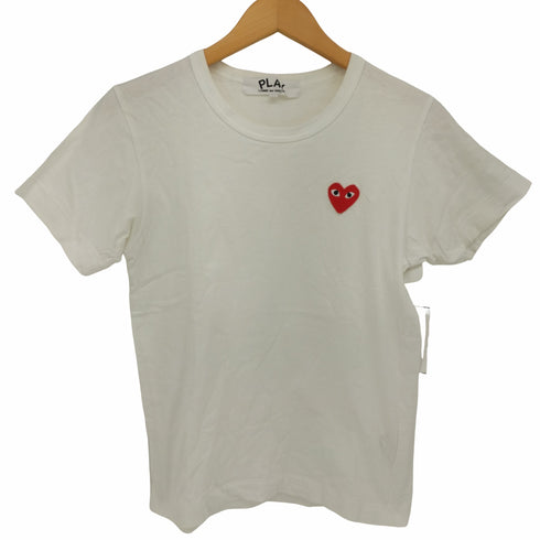 プレイコムデギャルソン PLAY COMME des GARCONS AD2018 PLAY CDG T-Shirt レッド ハートワッペン Tシャツ レディース JPN:M