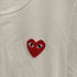 プレイコムデギャルソン PLAY COMME des GARCONS AD2018 PLAY CDG T-Shirt レッド ハートワッペン Tシャツ レディース JPN:M