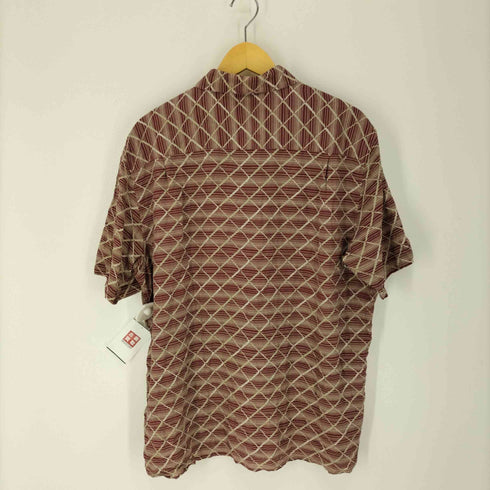 ? AXIST washable silk 総柄 S/S シルク シャツ メンズ