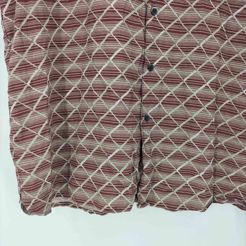 ? AXIST washable silk 総柄 S/S シルク シャツ メンズ