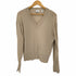 バーバリーロンドン BURBERRY LONDON シルクブレンドメリノウールVネックニット レディース import:M