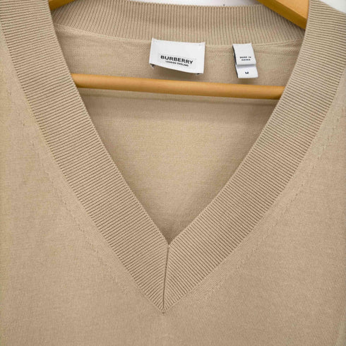 バーバリーロンドン BURBERRY LONDON シルクブレンドメリノウールVネックニット レディース import:M