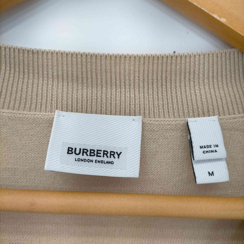 バーバリーロンドン BURBERRY LONDON シルクブレンドメリノウールVネックニット レディース import:M