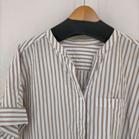 ユナイテッドアローズグリーンレーベルリラクシング UNITED ARROWS green label relaxing FM ブロード スキッパーシャツ レディース