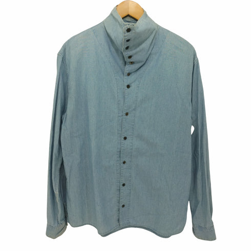 キャピタル KAPITAL 変形襟 シャンブレー ハイチンシャツ メンズ JPN:XL 4