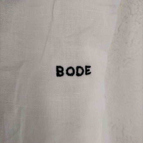 ボーディ BODE コットンリネン フラワー刺繍 オープンカラーシャツ レディース