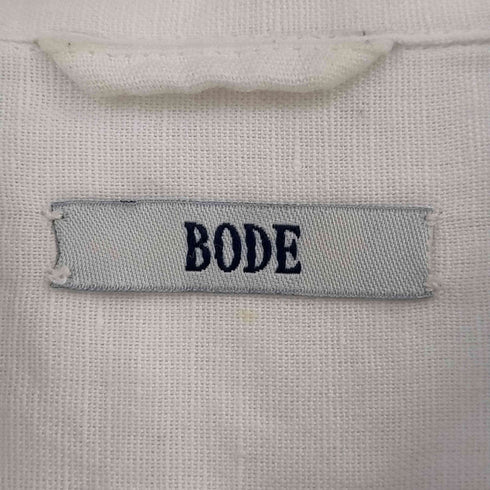 ボーディ BODE コットンリネン フラワー刺繍 オープンカラーシャツ レディース