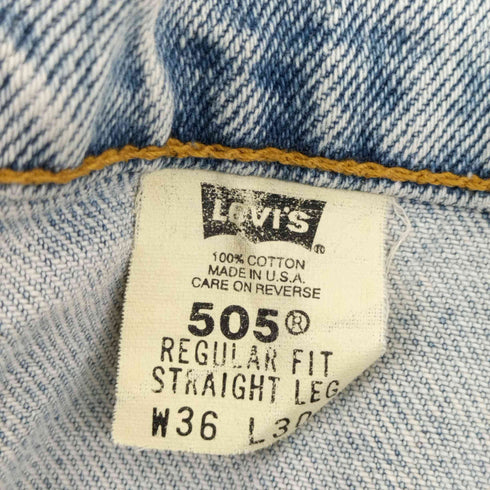 リーバイス Levis 90S 98年製 MADE IN USA 505 デニムパンツ メンズ 36/30
