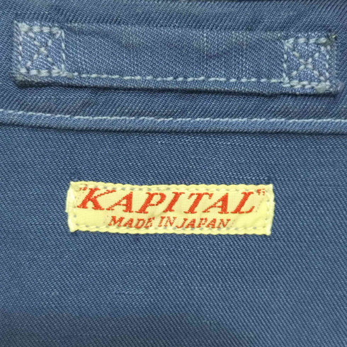 キャピタル KAPITAL リネン混 2B 碇 エンブレムワッペン デニム地シャツ メンズ JPN:L