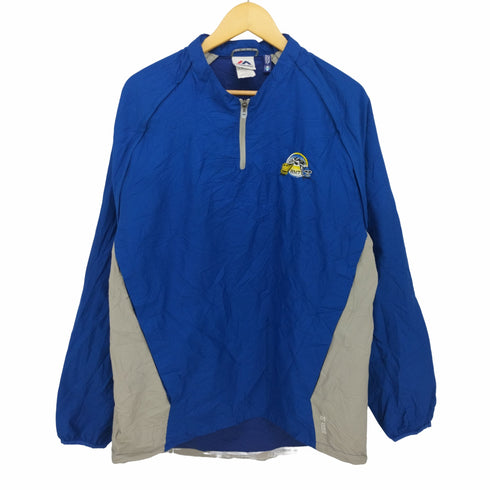 マジェスティック MAJESTIC VINTAGE ヴィンテージ ワッペン ハーフジップ ナイロン プルオーバー ジャケット メンズ import:L