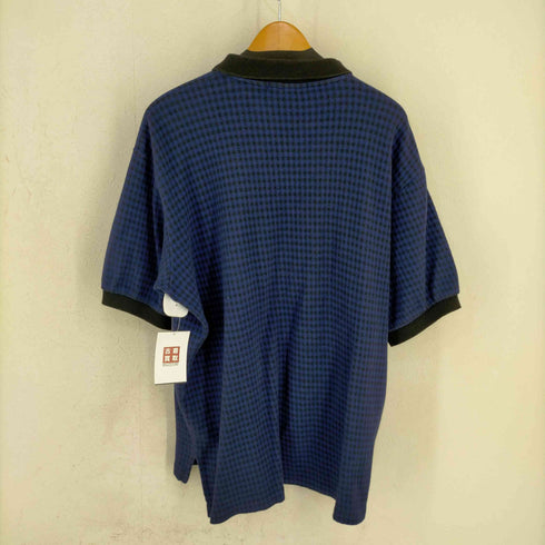 ポロバイラルフローレン Polo by RALPH LAUREN USA製 ポニー刺繍 ギンガムチェック ニットポロ メンズ import:L