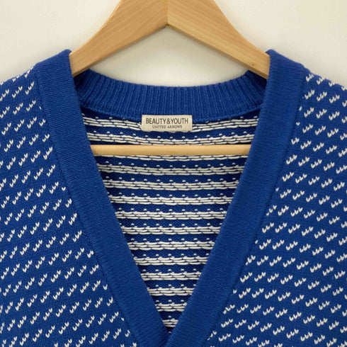 ビューティーアンドユースユナイテッドアローズ BEAUTY & YOUTH UNITED ARROWS スクール ミラノリブ Vネック カーディガン メンズ import:XL