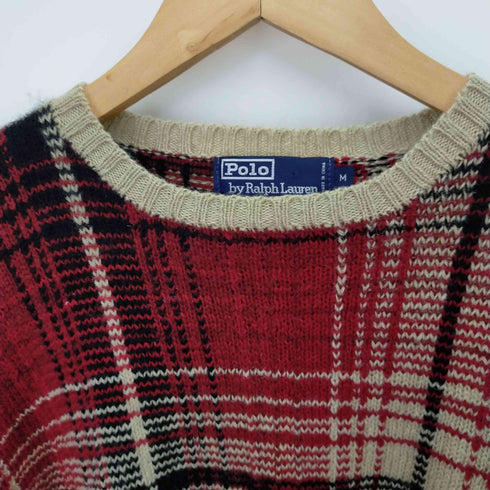 ポロバイラルフローレン Polo by RALPH LAUREN クルーネック チェックウールニット メンズ JPN:M