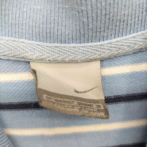 ナイキ NIKE 90-00s 刺繍ロゴ ボーダー S/S ポロシャツ メンズ import:L