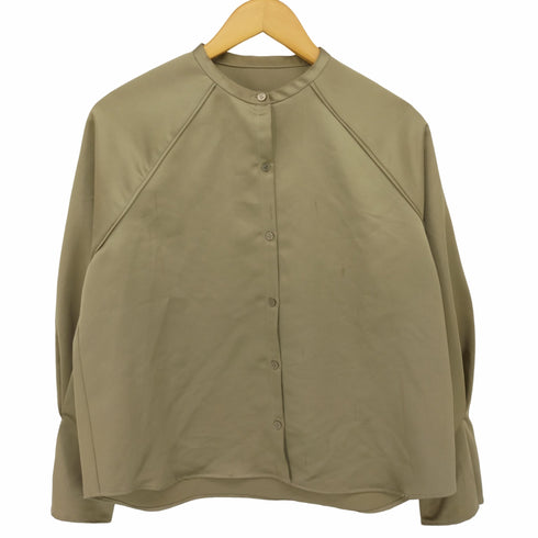 アニュアンス anuans 23AW サテン パイピング ラグラン ブラウス シャツ レディース FREE
