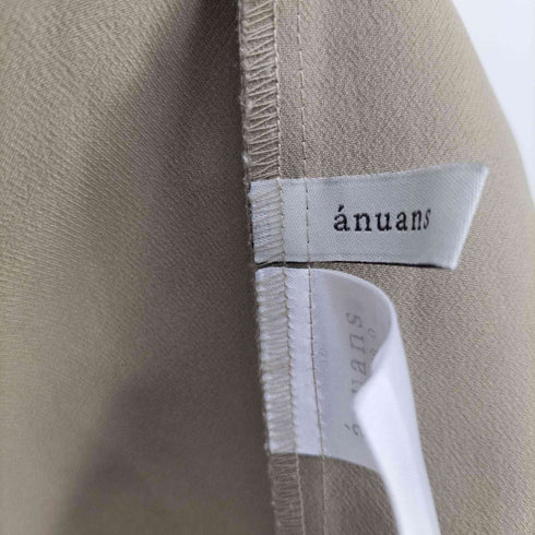 アニュアンス anuans 23AW サテン パイピング ラグラン ブラウス シャツ レディース FREE