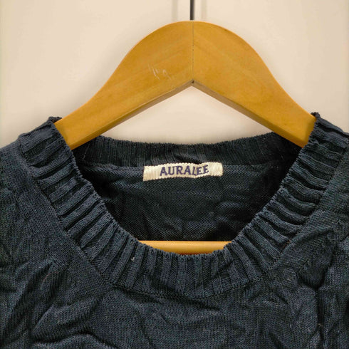 オーラリー AURALEE WRINKLED DRY COTTON KNIT P/O メンズ JPN:4