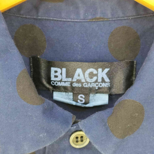 ブラックコムデギャルソン BLACK COMME des GARCONS AD2011 染色加工 丸襟 ドット柄 コットンシャツ レディース JPN:S