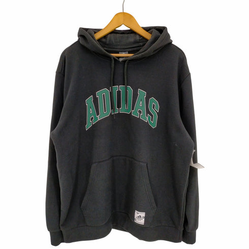 アディダス adidas エッセンシャルズ プラス ルーズフィット スリーストライプス フレンチテリー プルオーバーパーカー メンズ 2XL