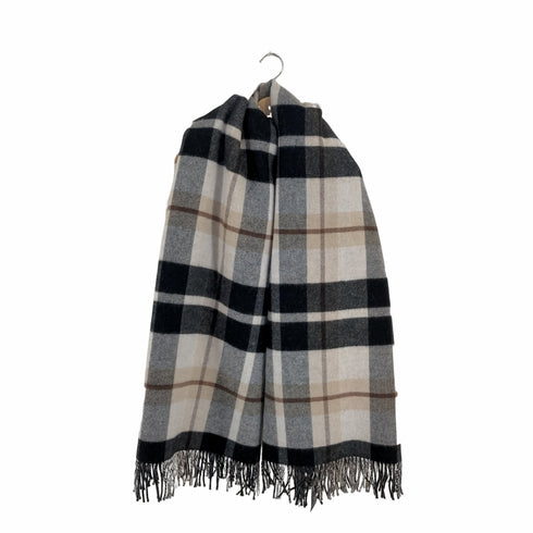 ジョンストンズオブエルガン johnstons of elgin House Check Double Face Lambswool Throw メンズ