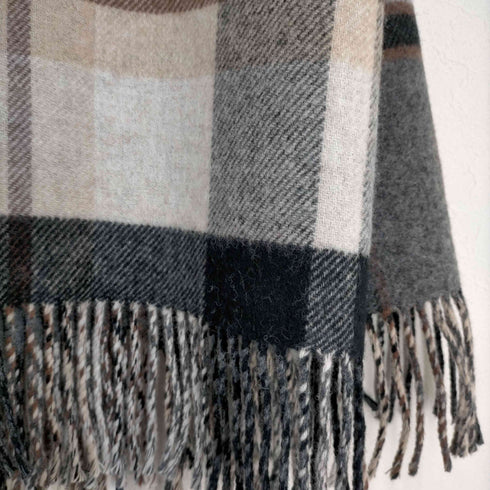 ジョンストンズオブエルガン johnstons of elgin House Check Double Face Lambswool Throw メンズ