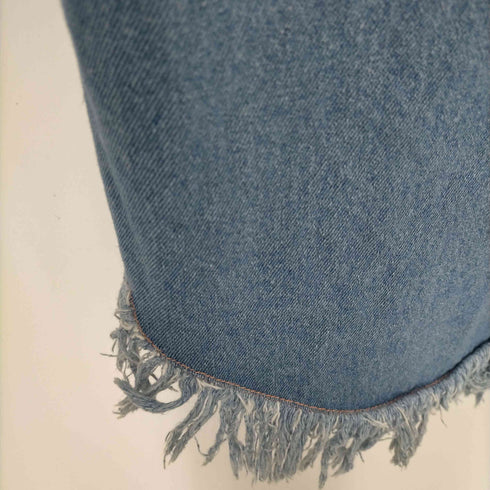 アディダスオリジナルス adidas Originals KSENIASCHNAIDER DENIM SHRT DRESS フリンジシャツワンピース レディース JPN:L