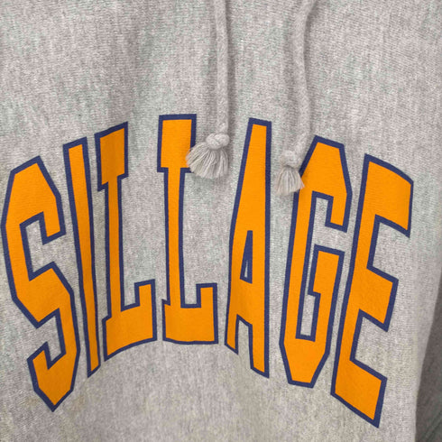 シラージ Sillage 復刻単色タグ SILLAGE リメイクプルオーバーパーカー REVERSE WEAVE 短丈 メンズ import:XL