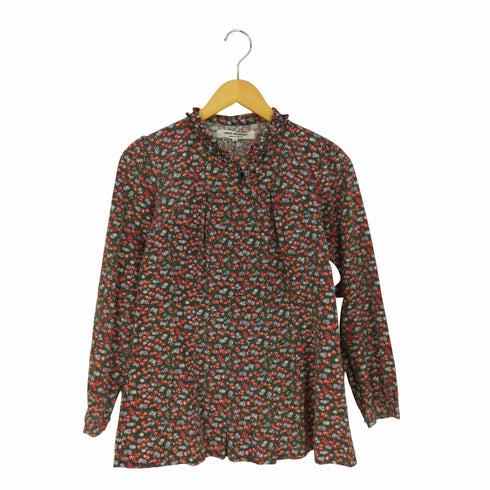 ジュンヤワタナベコムデギャルソン JUNYA WATANABE COMME des GARCONS AD2001 特殊加工 花柄 フリルブラウス レディース JPN:S