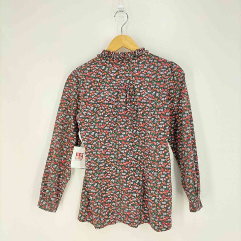ジュンヤワタナベコムデギャルソン JUNYA WATANABE COMME des GARCONS AD2001 特殊加工 花柄 フリルブラウス レディース JPN:S