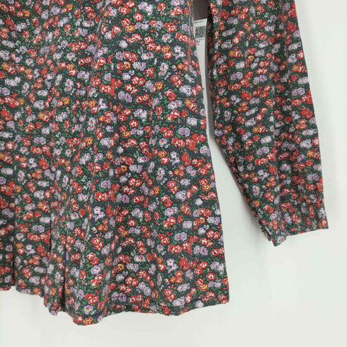 ジュンヤワタナベコムデギャルソン JUNYA WATANABE COMME des GARCONS AD2001 特殊加工 花柄 フリルブラウス レディース JPN:S